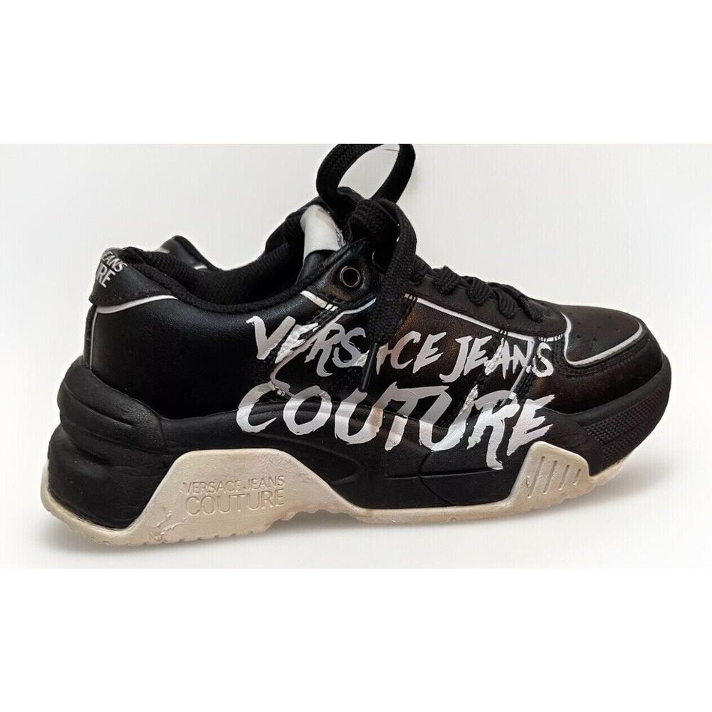 Mens Versace Jeans Couture Black White Graffiti Sneakers-9.5